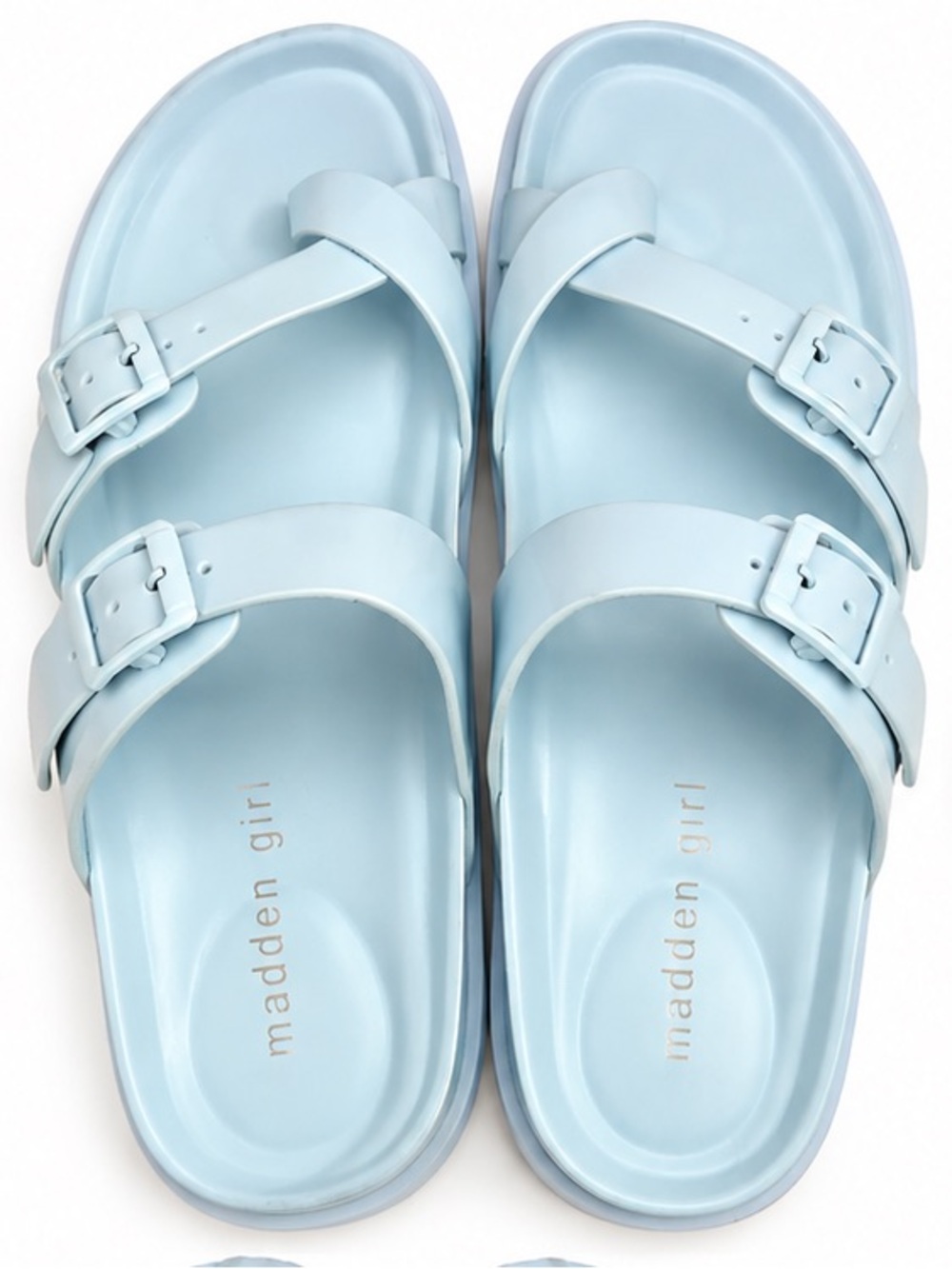 Madden Girl Powder Blue Platform Sandals Size 6.5 M Lightly Worn